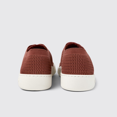 Back view of Peu Touring Red Textile Sneaker for Women