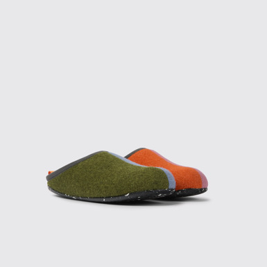 Twins Pantuflas de lana multicolor para mujer