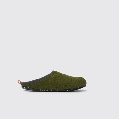 Side view of Twins Multicolored wool women’s slippers