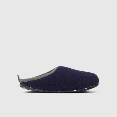 Twins Pantuflas azules, amarillos y verdes de lana para mujer