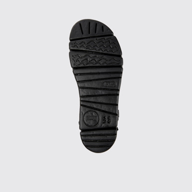 The sole of Oruga Up Black leather sandals for women