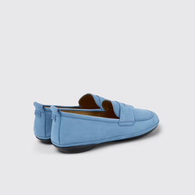 Back view of Right Blue nubuck shoes for women