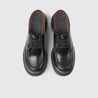 Thelma Mules negros de piel para mujer