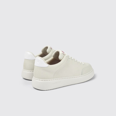 Back view of Runner K21 White Leather Shoes for Women.