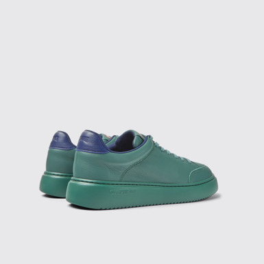 Back view of Runner K21 Green leather sneakers for women