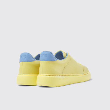 Back view of Runner K21 Yellow leather sneakers for women