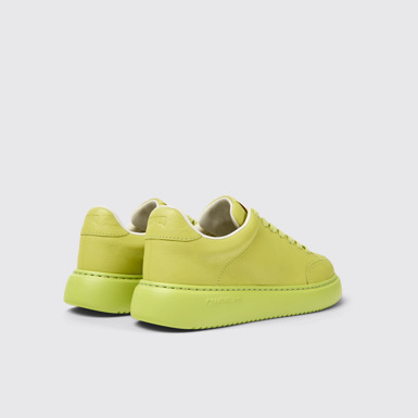 Back view of Runner K21 Green leather sneakers for women