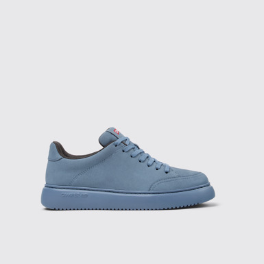 Side view of Runner K21 Blue Nubuck Sneakers for Women