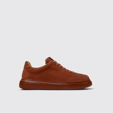Side view of Runner K21 Red Nubuck Sneakers for Women