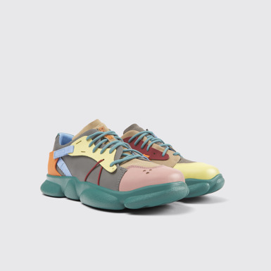 Twins Sneakers multicolores de piel y nobuk para mujer