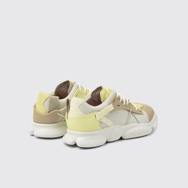Back view of Twins Multicolor Textile and Leather Women's Sneakers.