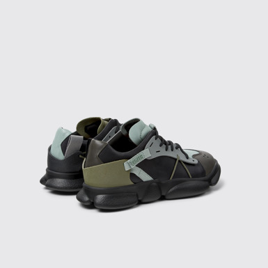 Twins Baskets multicolores en cuir et tissu pour femme.