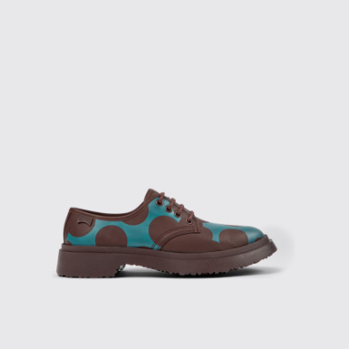 Twins Zapatos burdeos y azules de piel para mujer
