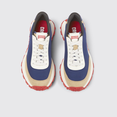 Overhead view of Drift Trail VIBRAM Multicolored textile and nubuck sneakers for women