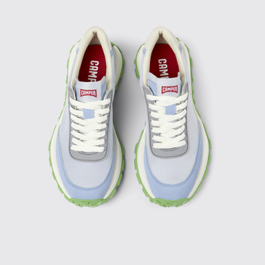 Overhead view of Drift Trail VIBRAM Gray Textile/Nubuck Sneaker for Women