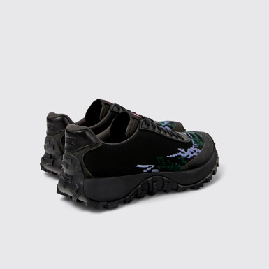 Back view of Twins Multicolor Recycled PET and Leather Sneakers for Women.