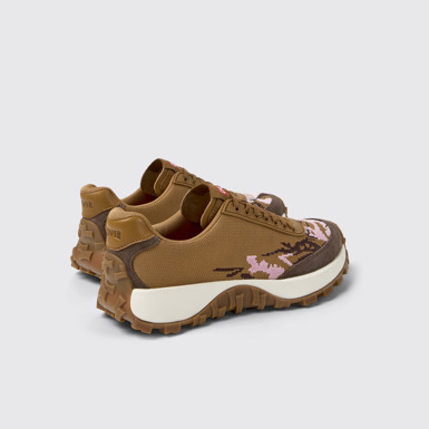 Back view of Twins Multicolor Recycled PET and Leather Sneakers for Women.