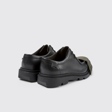 Back view of Junction Black responsibly raised leather shoes for women