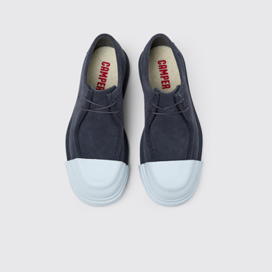 Overhead view of Junction Blue nubuck shoes for women