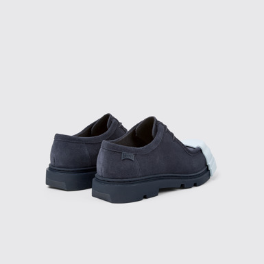 Back view of Junction Blue nubuck shoes for women