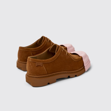 Back view of Junction Brown Nubuck Shoes for Women.