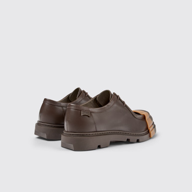 Back view of Junction Brown Leather Women's Shoes.