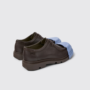 Back view of Junction Brown Leather Shoes for Women.