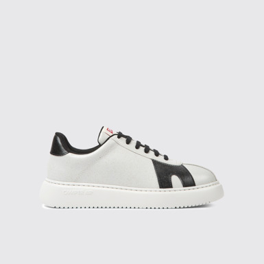 Side view of Runner K21 MIRUM® White and black sneakers for women