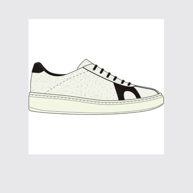 The sole of Runner K21 MIRUM® White and black sneakers for women