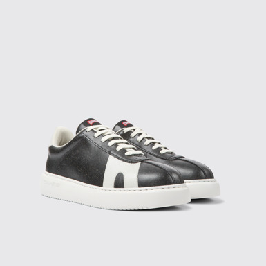 Front view of Runner K21 MIRUM® Black and white sneakers for women