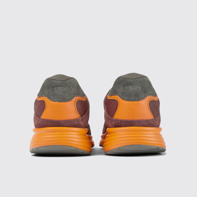 Drift Sneakers burdeos y naranjas de tejido y nobuk para mujer