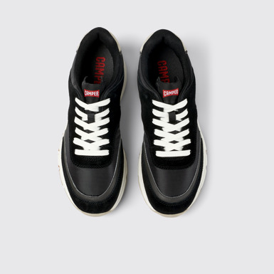 Overhead view of Drift Multicolored textile and nubuck sneakers for women