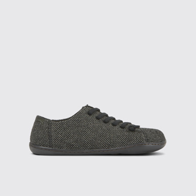 Side view of Peu Gray wool and viscose shoes for women
