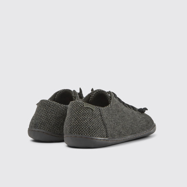 Back view of Peu Gray wool and viscose shoes for women