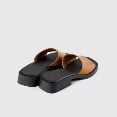 Dana Sandalias de piel marrones para mujer