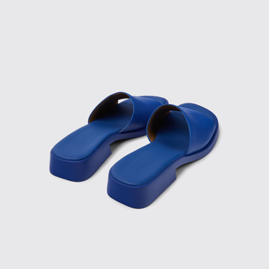 Dana Chancla de piel azul para mujer