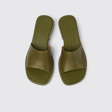 Dana Mules en cuir vert pour femme
