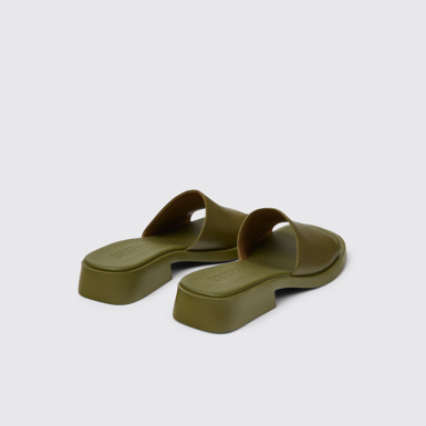 Back view of Dana Green Leather Slide for Women