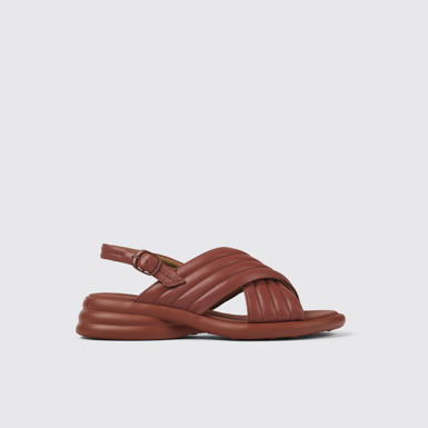 Spiro Red Leather Cross-strap Sandal for Women