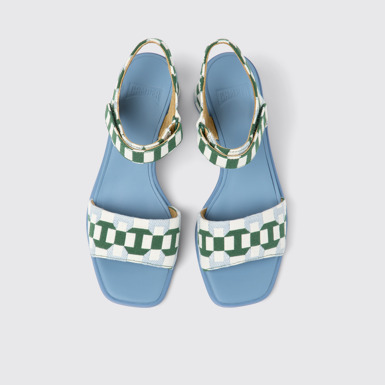 Kiara Sandalia multicolor de algodón orgánico para mujer