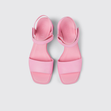 Kiara Sandalia de piel rosa para mujer