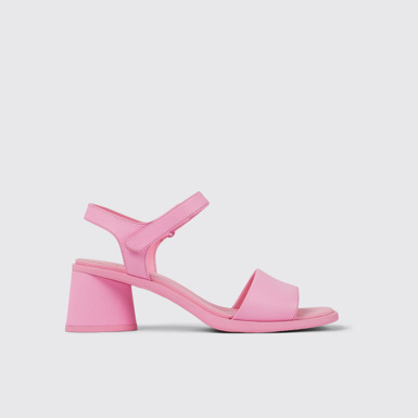 Kiara Sandalia de piel rosa para mujer