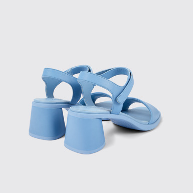 Kiara 여성 블루 컬러 가죽 소재 샌들뒷면