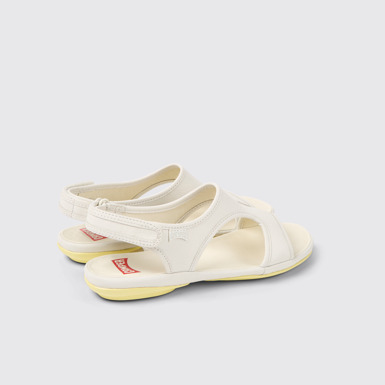 Right Sandales en cuir blanc pour femme