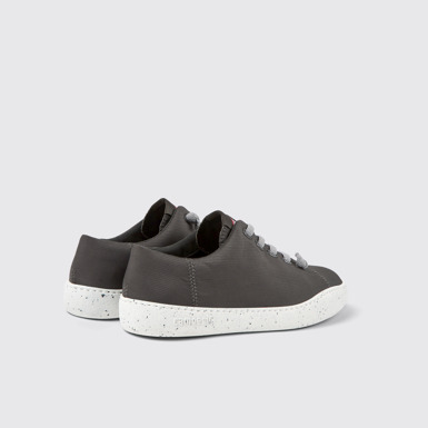 Back view of Peu Touring Gray textile sneakers for women