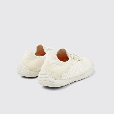 Back view of Peu Path White Textile Sneaker for Women