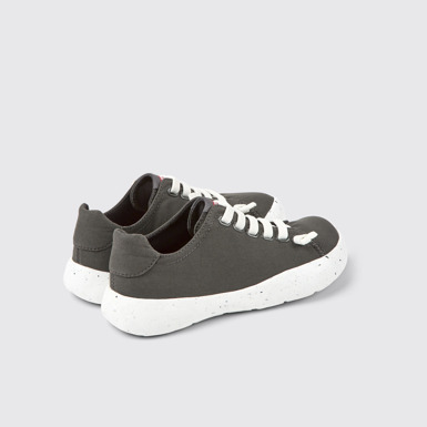 Back view of Peu Stadium Gray textile sneakers for women