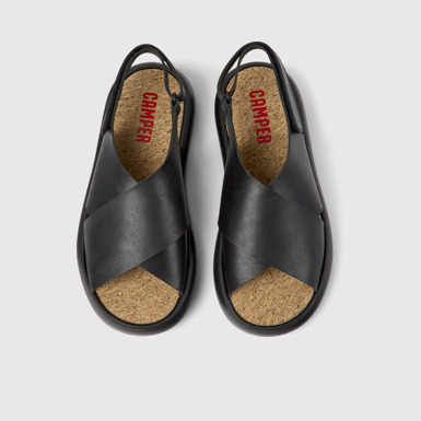 Pelotas Flota Sandalias negras de piel para mujer