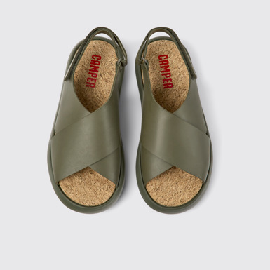 Pelotas Flota Sandalias verdes de piel para mujer