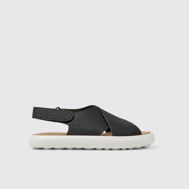 Side view of Pelotas Flota HyphaLite™ Black and white HyphaLite™ sandals for women